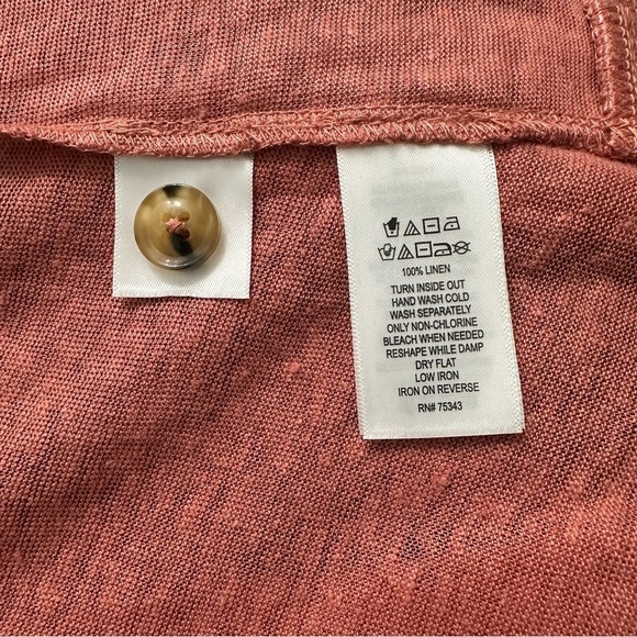 Cynthia Rowley 100% Linen Open Cardigan
SZ L Dusty Pink Lagenlook Summer NWT - Picture 4 of 7